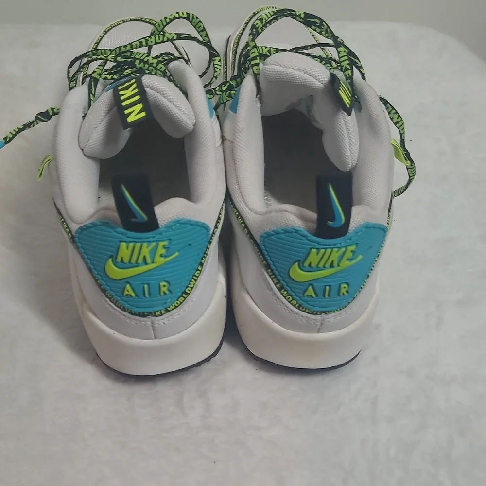 Nike White and Blue Chunky Sneakers - Picture 6 of 10